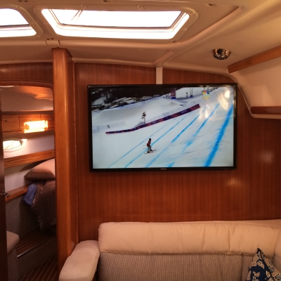 TV on a boat