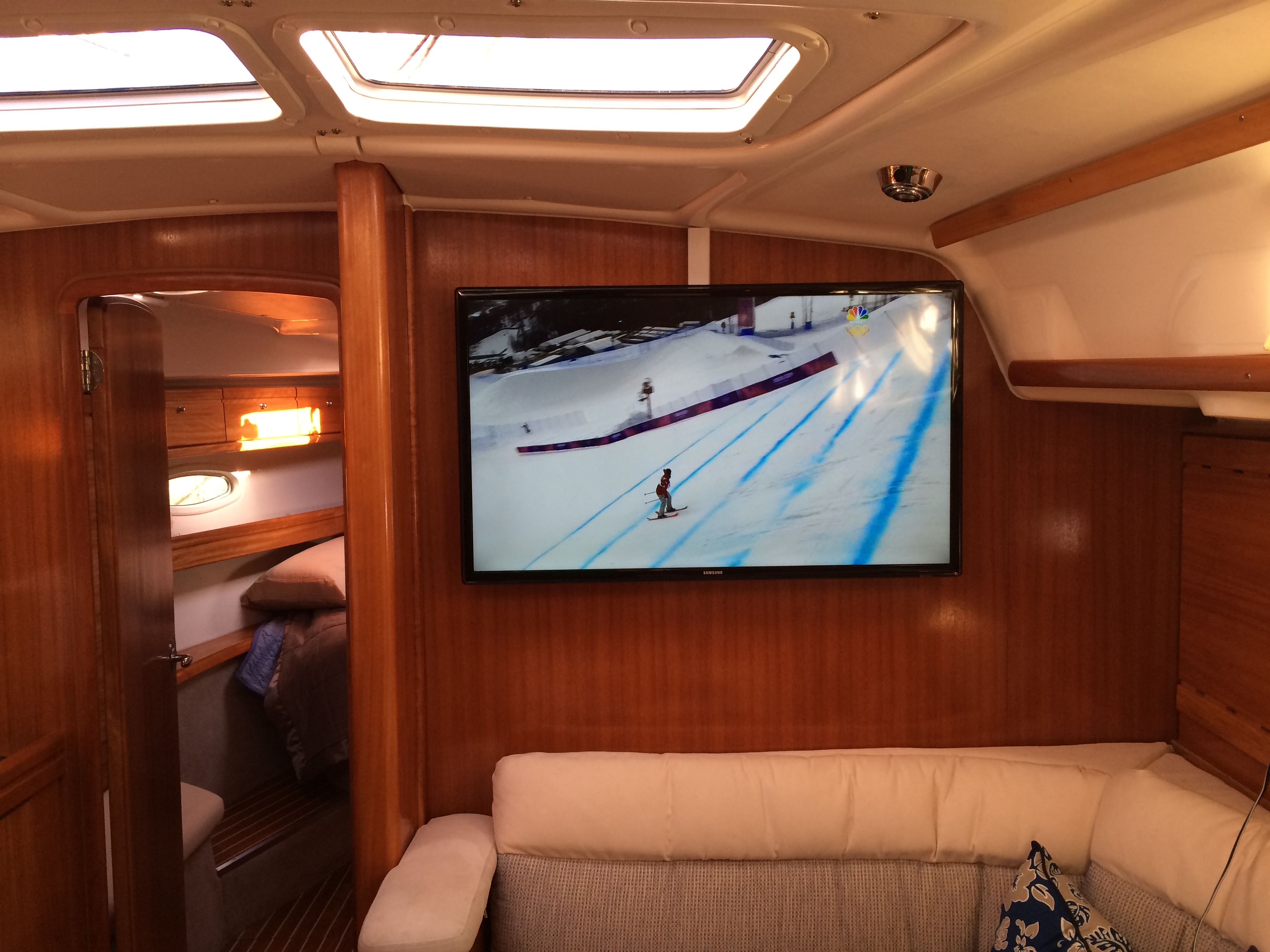 TV on a boat