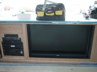 TV on a yacht installation